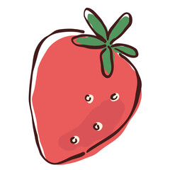 いちごのおしゃれなイラスト