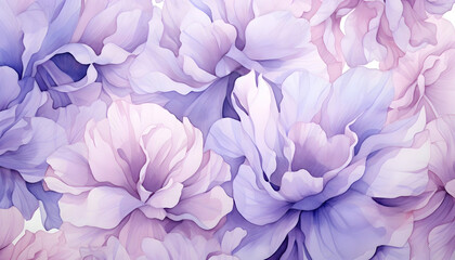 Abstract purple flower petals background. Watercolor illustration wallpaper. Background for decorations. 