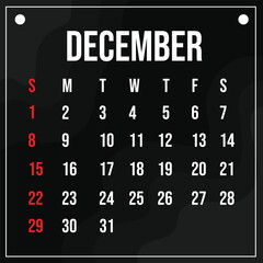 Fototapeta premium Vector 2024 Calendar Month Template