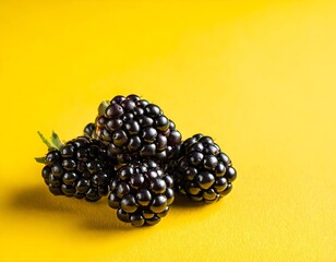 blackberry on a yellow