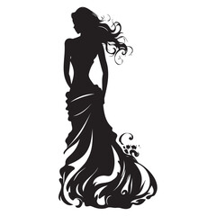 Bride in a wedding dress holding flowers