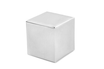 Silver cube isolated