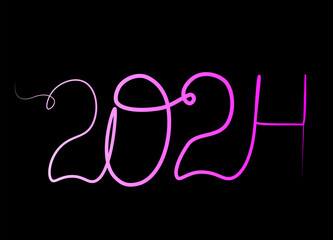 continuous drawing 2024 with one line