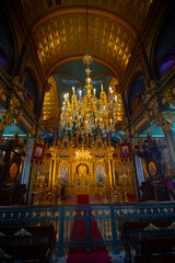 Fototapeta na wymiar Bulgarian St. Stephen Church (Sveti Stefan Kilisesi) known as the Bulgarian Iron Church, is a Bulgarian Orthodox church in Balat