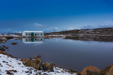 Scenery of plateau mountains and villages, grassland pastures and lakes in Xizang, China
