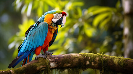 Beautiful macaw parrot
