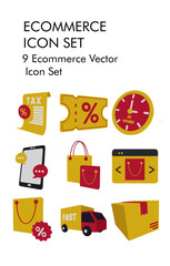 Ecommerce Business Vector Icon Set