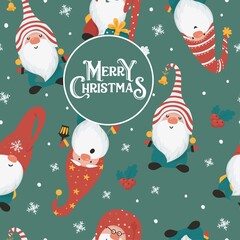 Merry Christmas Card and Christmas Santa Background