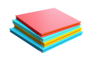 Colorful Memo Note Pads Set Isolated on Transparent Background