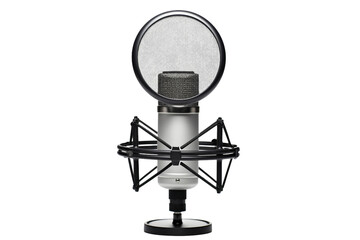 Premium Quality Microphone Pop Shield for Clear Voice Recording Isolated on Transparent Background