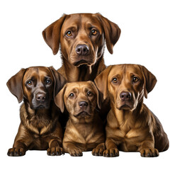 Dog Family Isolated on Transparent or White Background, PNG