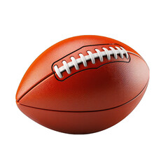 American Football on White Background Isolated on Transparent or White Background, PNG