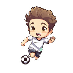 child playing football