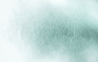Abstract background of cracks decorated with snow with fresh air gradient beige-green tones. - obrazy, fototapety, plakaty