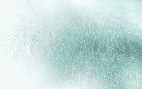 Abstract background of cracks decorated with snow with fresh air gradient beige-green tones.