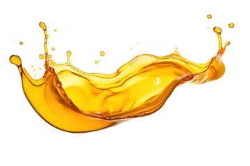 Oil lubricant splash isolated on transparent background.