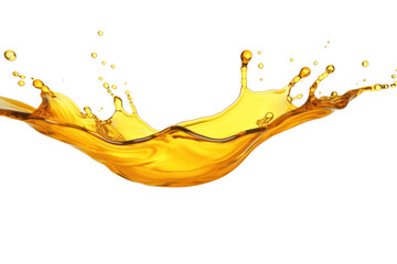 Oil lubricant splash isolated on transparent background.