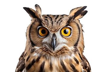 Fototapeta premium Owl isolated on transparent background.