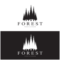 simple pine or fir tree logo,evergreen.for pine forest,adventurers,camping,nature,badges and business.vector