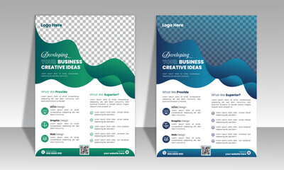 Creative Minimal Business Flyer Template Design, Unique & Minimal Design Vector illustration.