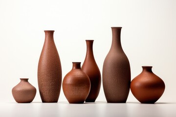 two ceramic vases isolated