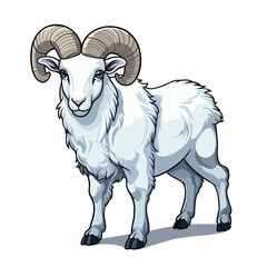 Ram hand-drawn illustration. Ram. Vector doodle style cartoon illustration