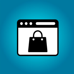 Shopping icon. Online shopping, store, delivery, promotion and shopping cart symbol.