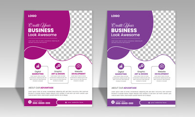 Creative  Modern Corporate Business Flyer Design Template, Unique layout & Minimal Design .