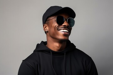 Obraz premium Portrait of a happy black male model