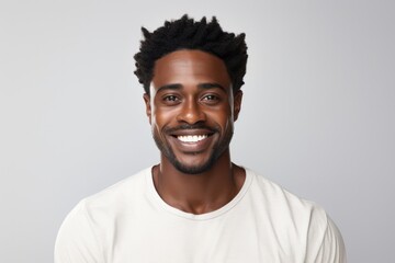 Portrait of a happy black male model
