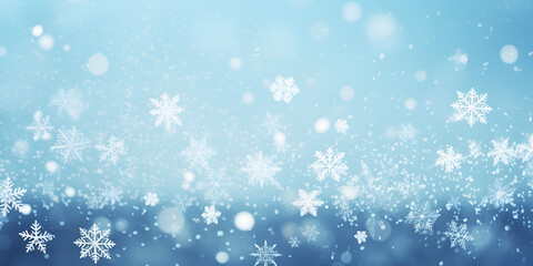 Fototapeta premium Stunning Snowflake Decorations Amidst a Snowy Landscape by the Water