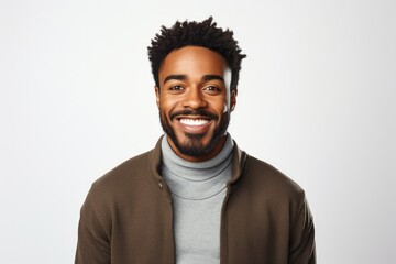 Fototapeta premium Portrait of a happy black male model