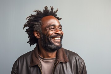 Obraz premium Portrait of a happy black male model