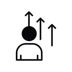 Improvement icon isolate white background vector stock illustration.