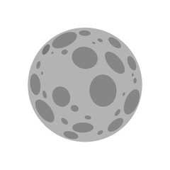Moon icon vector. full moon illustration sign. planet symbol or logo.