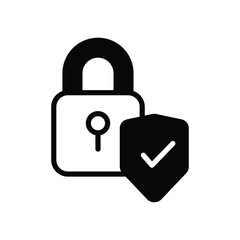 Protection icon isolate white background vector stock illustration.