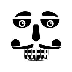Nutcracker face icon vector. Nutcracker illustration sign. Ballet symbol or logo.