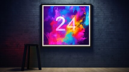 Fototapeta premium Number 24 for New Year