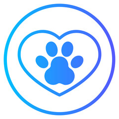 animal welfare gradient icon