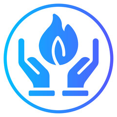 Obraz premium flame gradient icon