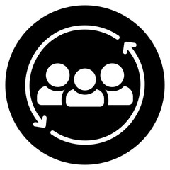 Cooperation glyph icon