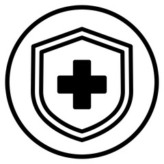 health insurance glyph icon