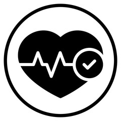 health check glyph icon