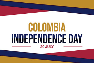 Fototapeta premium Happy Colombia Independence Day, Colombia Independence Day, Colombia, 20th July, National Day, Independence day, Concept, border Design