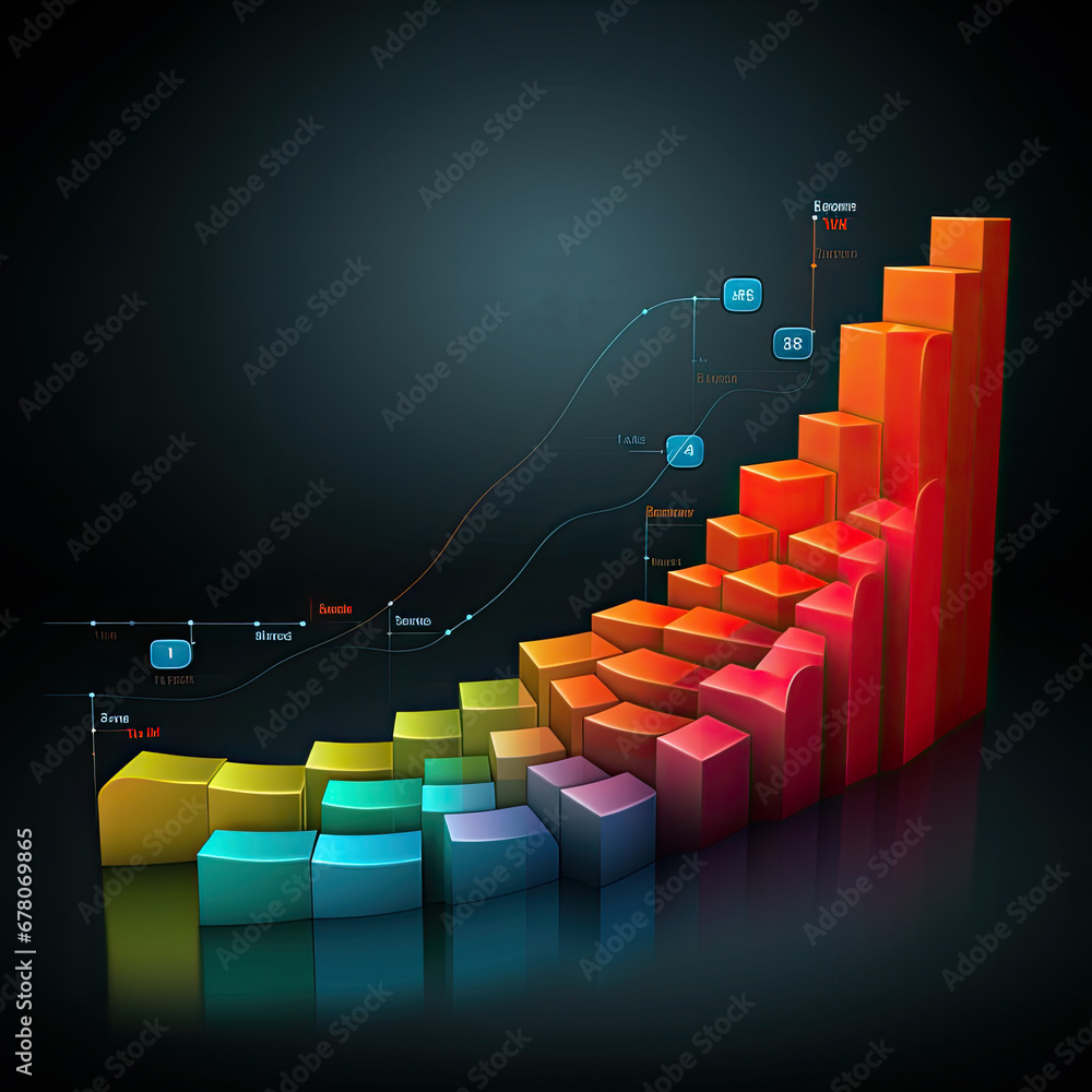 Aufkleber business data analysis and analytics of customers insights with charts.