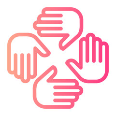 Cooperation gradient icon