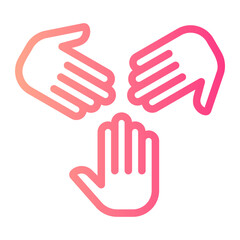 fraternity gradient icon