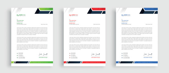 Professional corporate business stationery letterhead template design