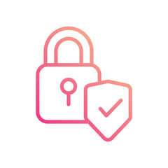 Protection icon isolate white background vector stock illustration.