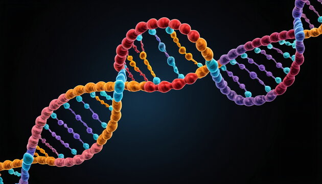 Bold Colors, Bold Science: A DNA Helix Illustration